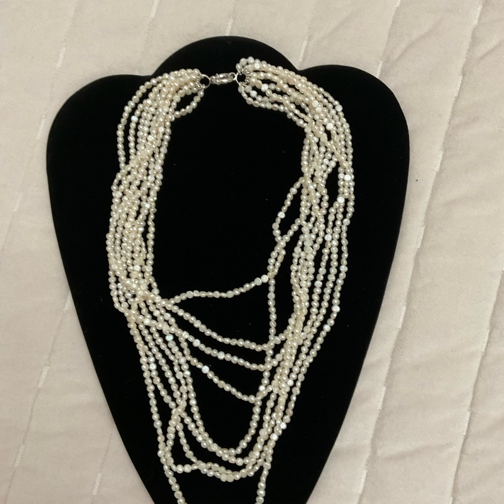 Chic Multi-Strand Pearl Necklace